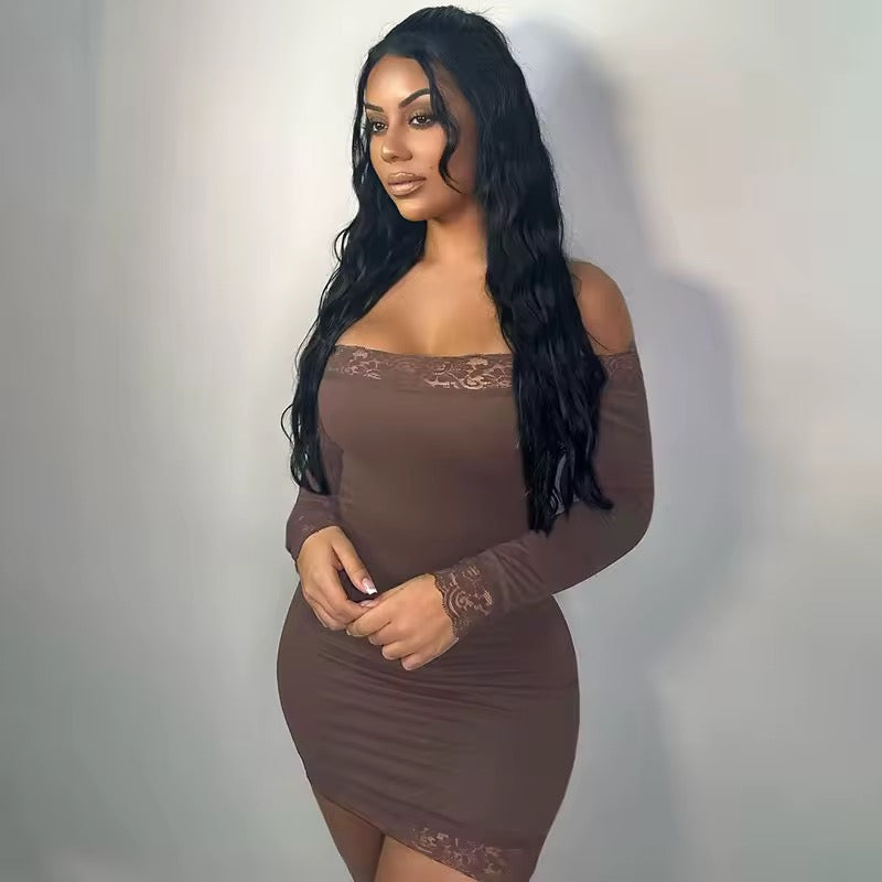 שמלה תחרה שרוולים - Hermes