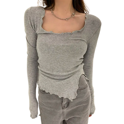 Peruja Thin Knit Long Sleeve Tee
