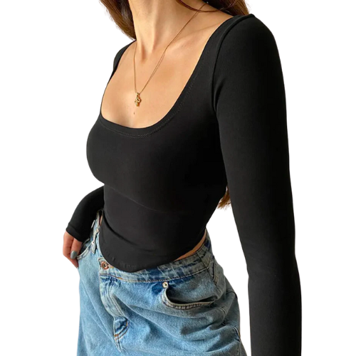 Peruja Skinny Collar Top